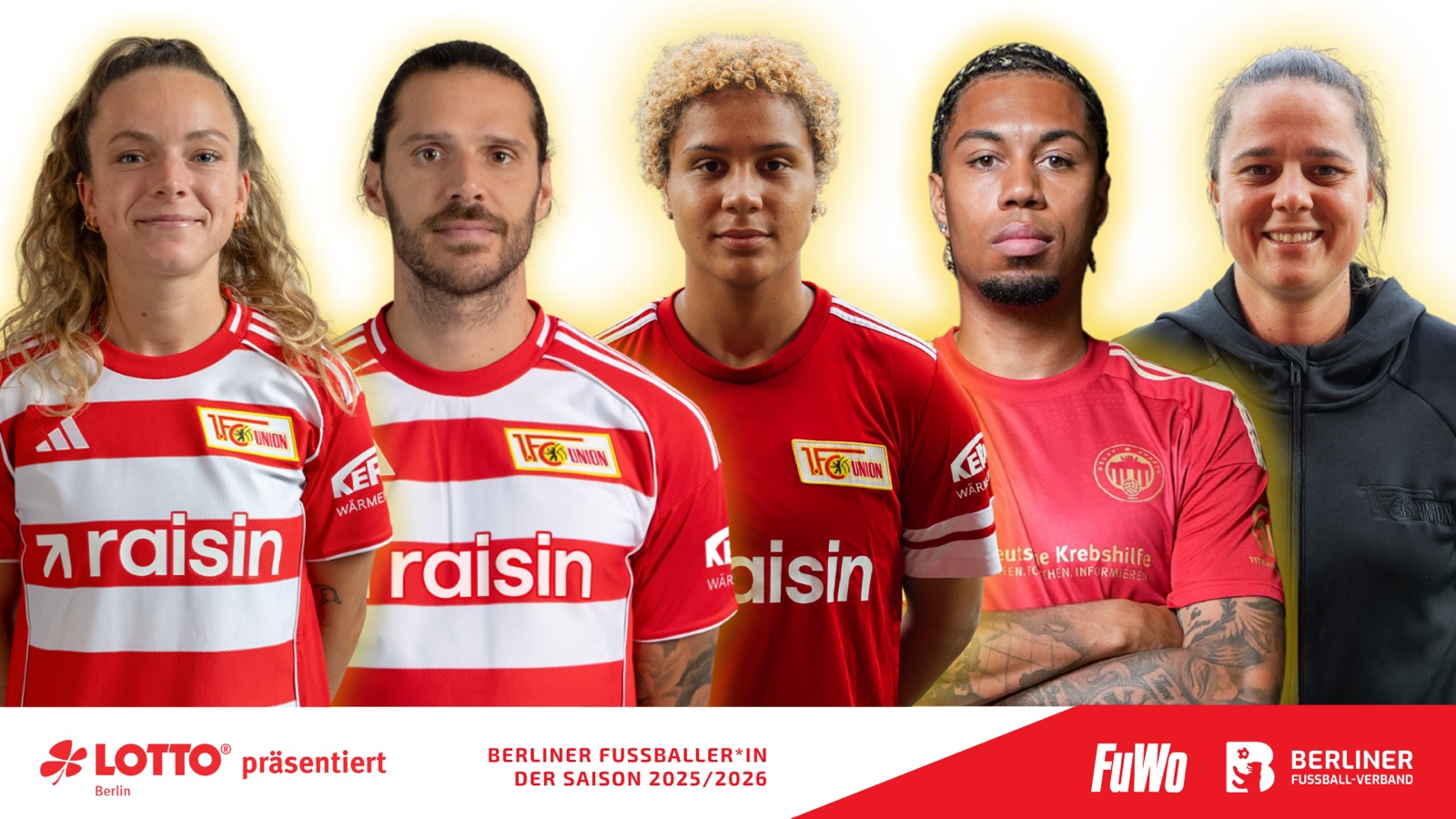 Die fünf Sieger*innen der Wahl: Lisa Heiseler, Christopher Trimmel, Carla Okoro, Sidney Friede und Anja Matthes